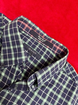 Camicia GANT Coast Twill Cotone Blu/Verde L