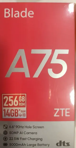 ZTE Cuchilla A75 256GB Azul Hielo 256GB. 14GB