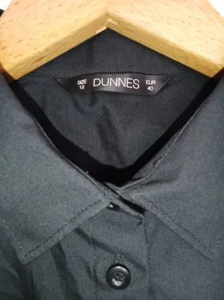 Camisa negra Dunnes botones Talla M