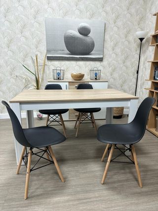 Mesa Comedor Nuevo + 4 Sillas Nordicas Oferta