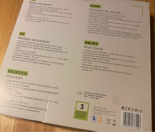 Reloj de Pared Livarno Disco Vinilo Retro