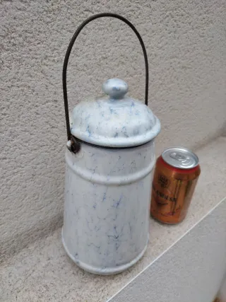 Lechera antigua metal esmaltado vintage rústica