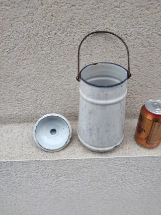 Lechera antigua metal esmaltado vintage rústica