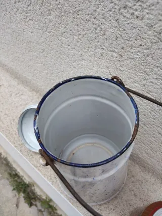 Lechera antigua metal esmaltado vintage rústica