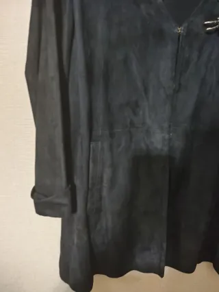 Chaqueta de ante azul marino