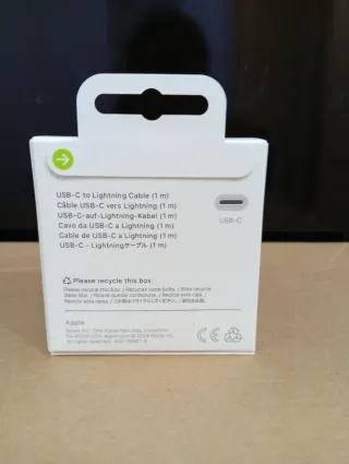 Cable Apple Cargador iphone USB-C a Lightning 1m