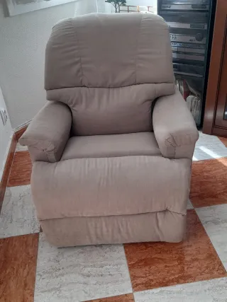 Conjunto 2 sillones tela beige