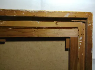 Quadro Cornice Legno Dorato Dipinto