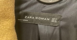 Zara Camel Coat Size M – Women’s Elegant Winter Ja