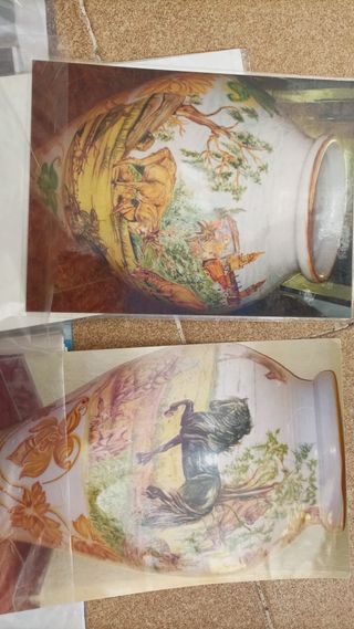 Tinaja de cerámica decorada a mano