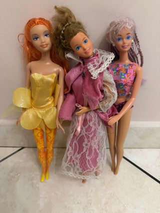 Lotto 3 Bambole Vintage mattel