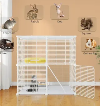 Jaula para animales blanca