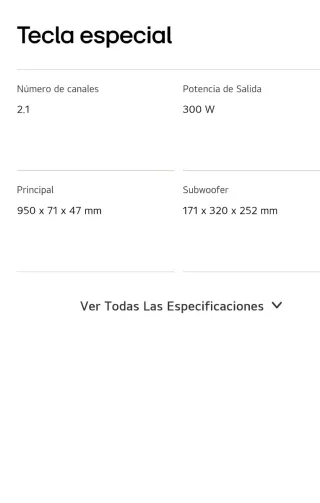 Barra de Sonido LG SQC2 con Subwoofer