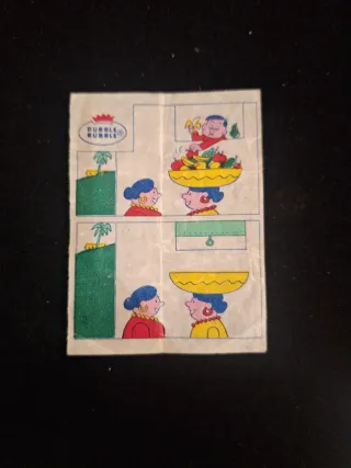 Lote 4 cromos chistes Dubble Bubble