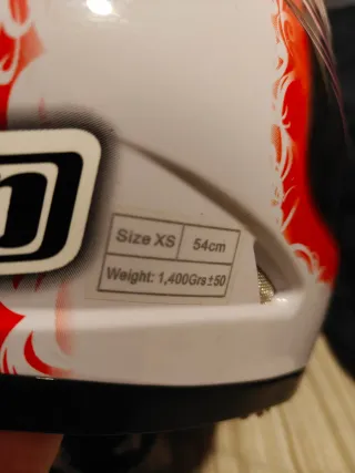 Casco Moto Integral KRP Talla XS (54cm)