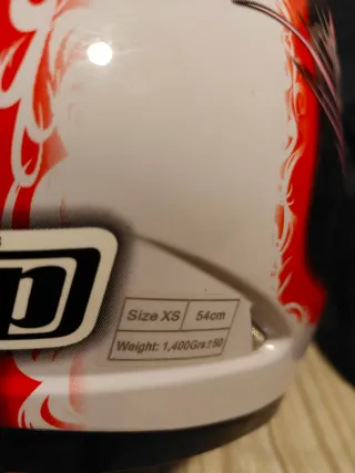 Casco Moto Integral KRP Talla XS (54cm)