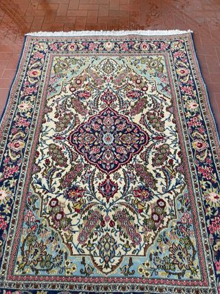 Tappeto Persiano Qum Kurk Seta e Lana