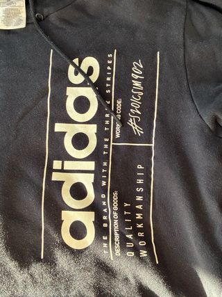 Sudadera Adidas Negra con Logo