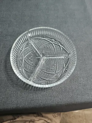 Bandeja cristal antigua