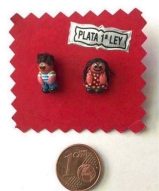 Pendientes Niña Niño Plata y Esmalte