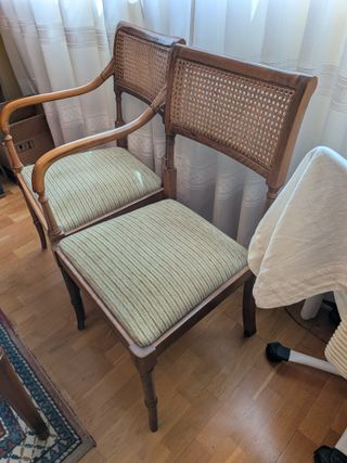 Sillas estilo Luis XVI - Madera y Rejilla