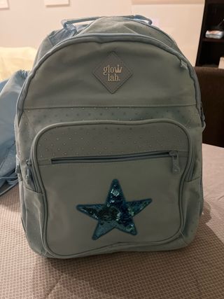 Set escolar azul con estrellas