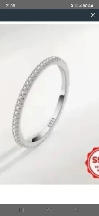 Anillo de plata 925 con circonitas