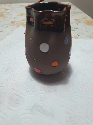 Vasetto ceramica vintage decorato