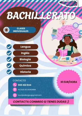 CLASES DE REFUERZO BACHILLERATO Y SELECTIVIDAD.