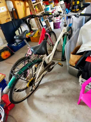 2 Bicicletas con portaequipajes, roja 75,verde 150