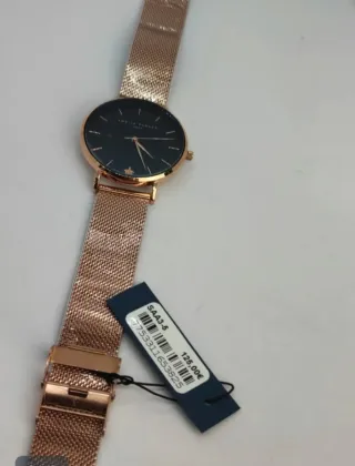 Reloj Amelia Parker Negro y Dorado Mujer