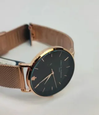 Reloj Amelia Parker Negro y Dorado Mujer