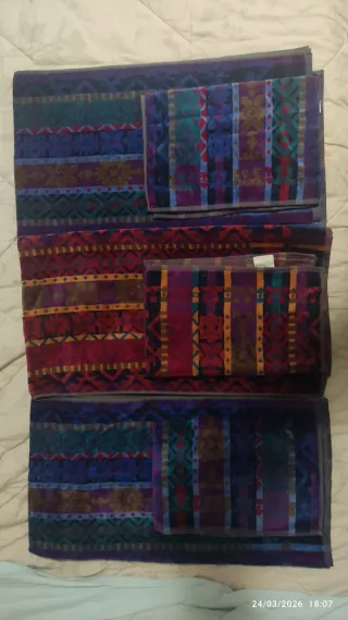 Set coordinato 3+3 asciugamani di spugna morbida