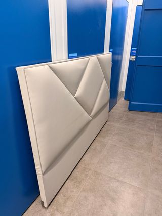 Cabezal Cama Beige Cuero Sintético 180/190