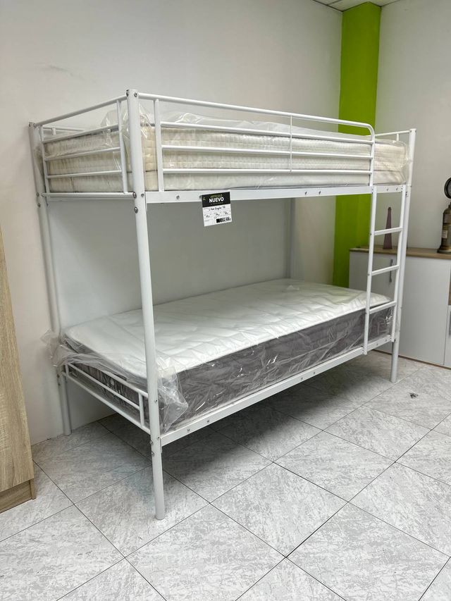 Litera blanca 90x190 juvenil cama doble