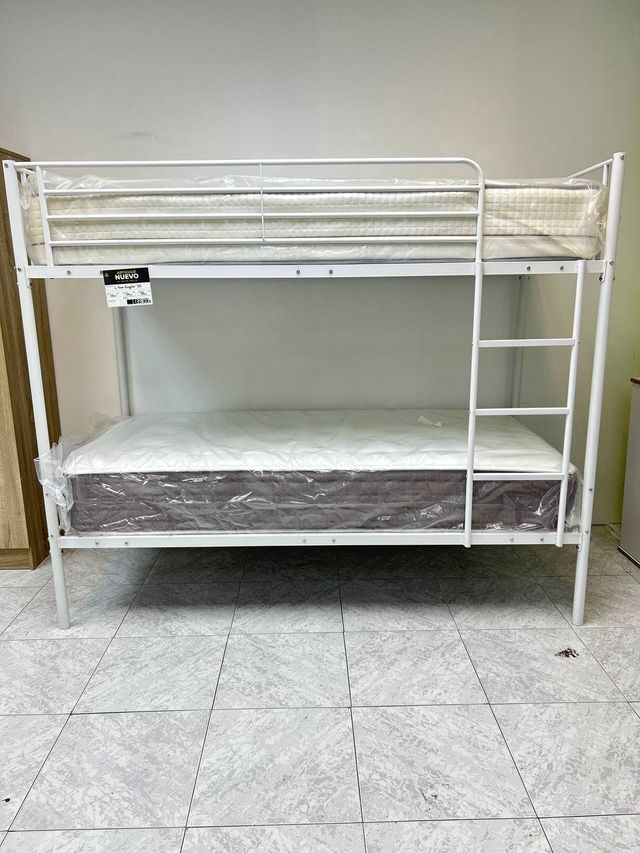 Litera blanca 90x190 juvenil cama doble