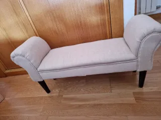 Banco Descalzador Pie de Cama Beige