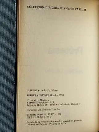 Prótesis, Andreu Martín