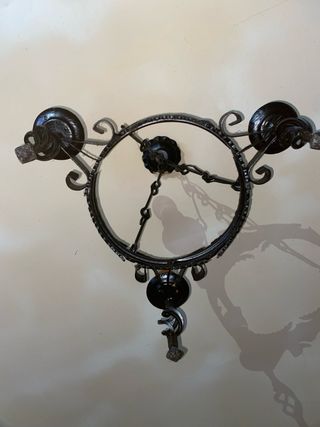 Lámpara de hierro forjado 3 bombillas