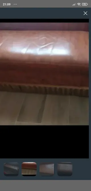 Sofá cama polipiel marrón