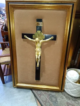 Cuadro Cristo INRI Dorado
