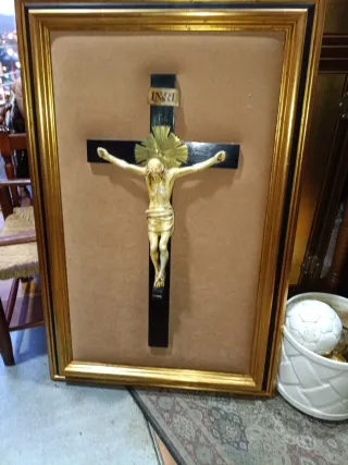Cuadro Cristo INRI Dorado