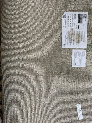 Alfombra pelo corto beige y gris