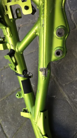 Chasis de moto, verde claro