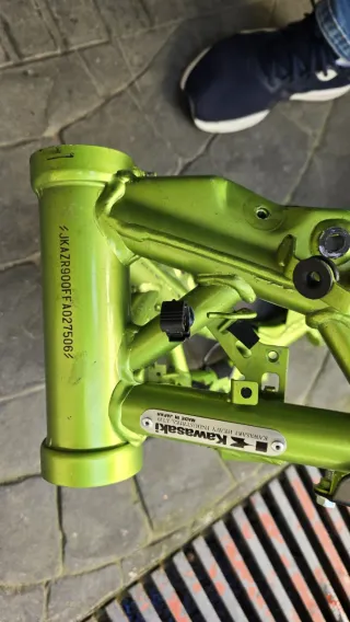 Chasis de moto, verde claro