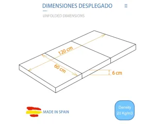 Colchón cuna viaje Pekitas plegable