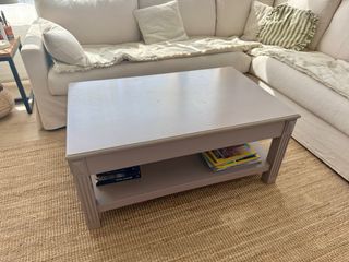 Mesa de centro madera maciza de estilo vintage