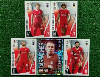 5 Carte Topps Champions League Liverpool 23/24