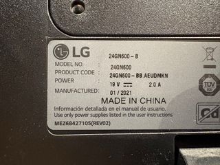 Monitor LG Ultragear 24' Negro/Rojo