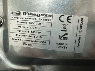 Horno Eléctrico Orbegozo HOC 399